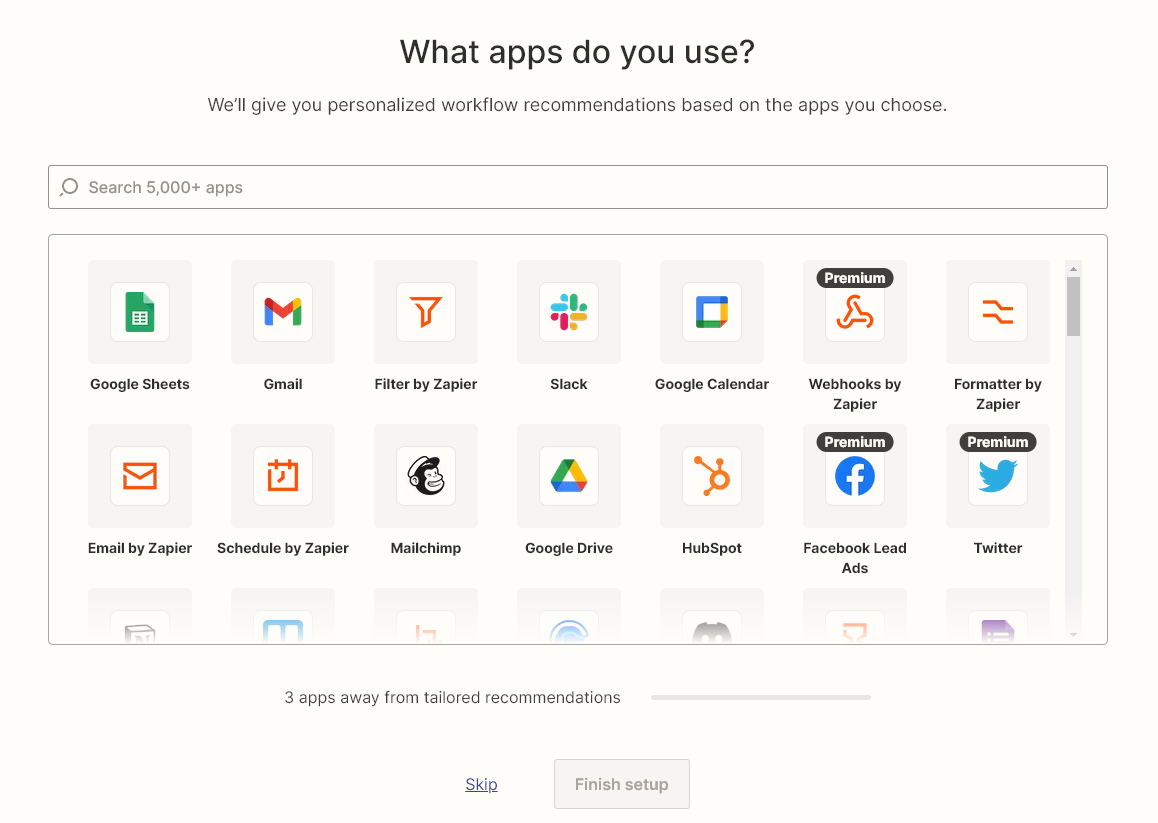 App recommendations for customized offerings